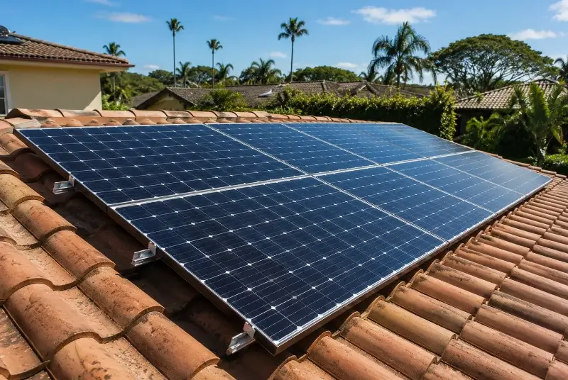 Installation de panneaux solaires à l'Aiguillon-la-Presqu'île